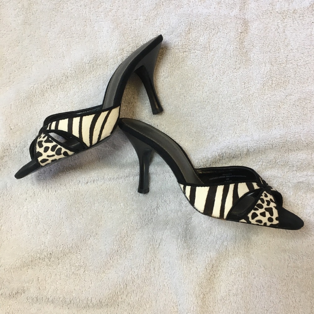 NWT Liz Claiborne Black & White Heels Size 6 - Picture 2 of 6